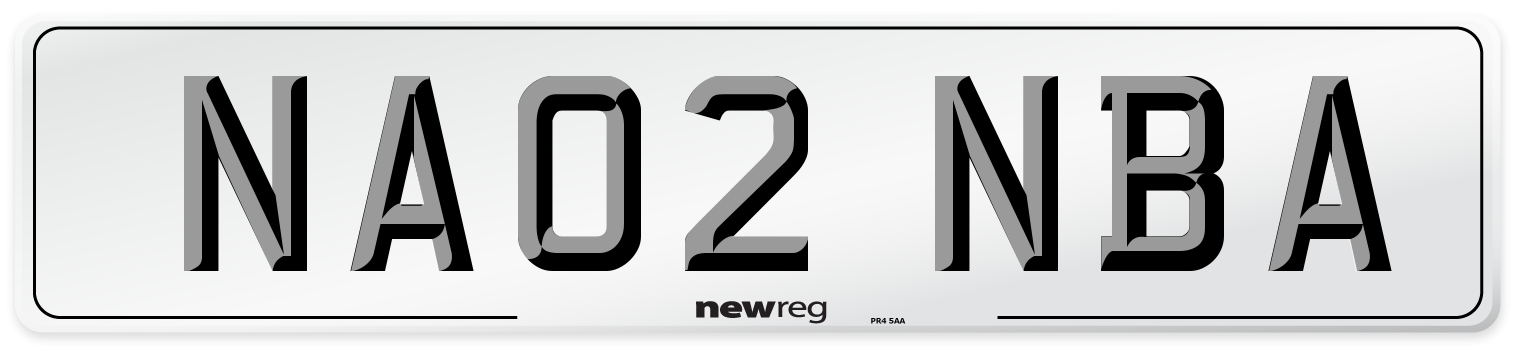 NA02 NBA Number Plate from New Reg